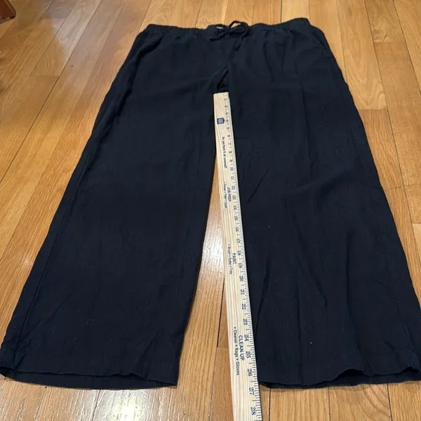 Old navy women’s black linen blend pants size large . - Image 10