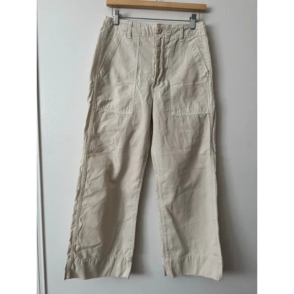 Amo 28 Army Wide Leg Trousers in Bone White - Image 2