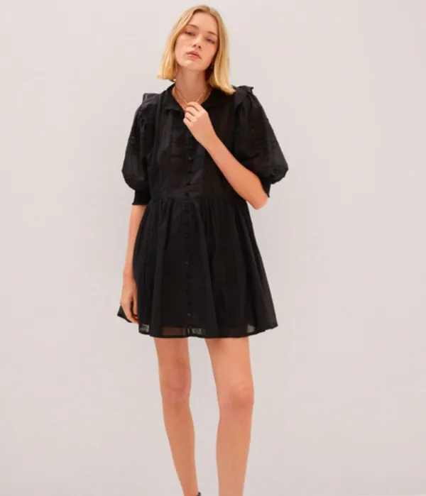 Mango Black Mini Dress - Image 3