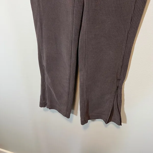 Lululemon Ribbed Softstreme Zipped Hem Pants Espresso Brown 2 - Image 3