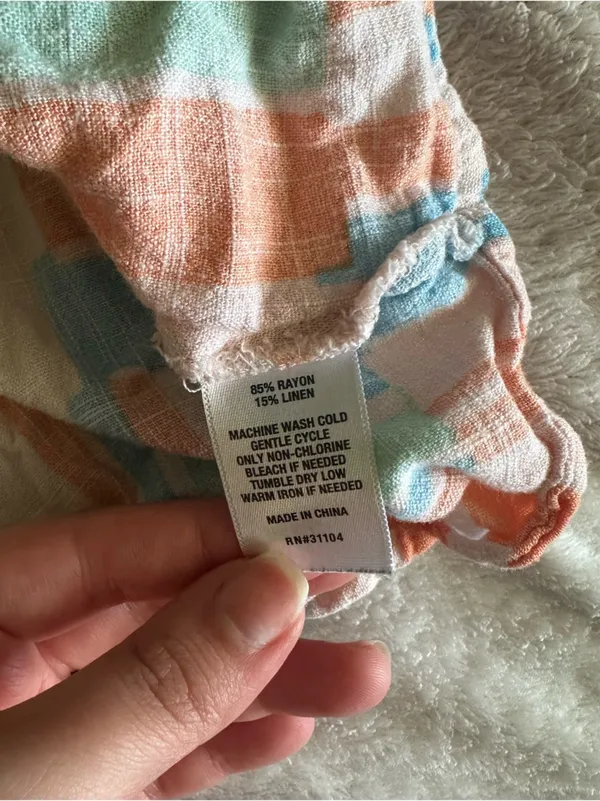 Wonderly Patchwork Stripe Tank - Blue, Orange, Yellow, Pink, Green Size M - Image 3