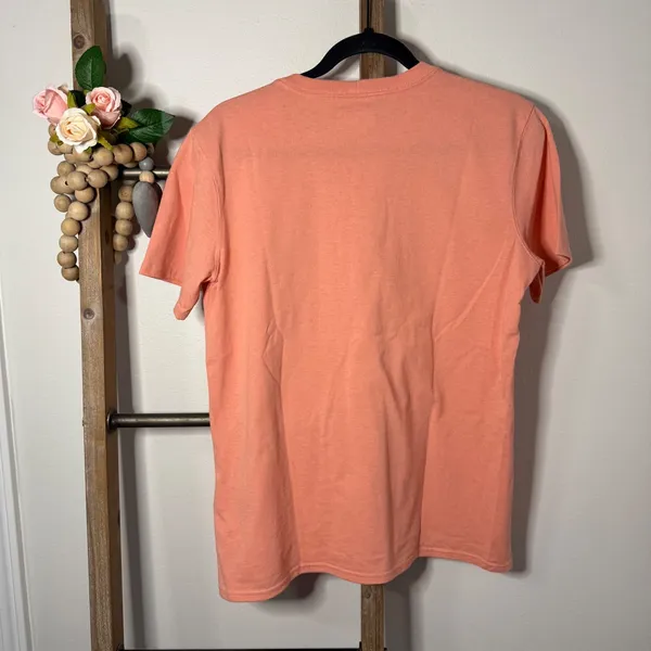 Carhartt Womens Loose Fit Peach Coral Short Sleeve Graphic Tee Size Medium‎ - Image 4