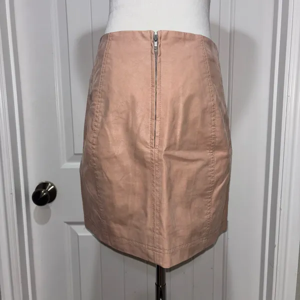 Free People Faux Suede Pink Skirt - Image 3