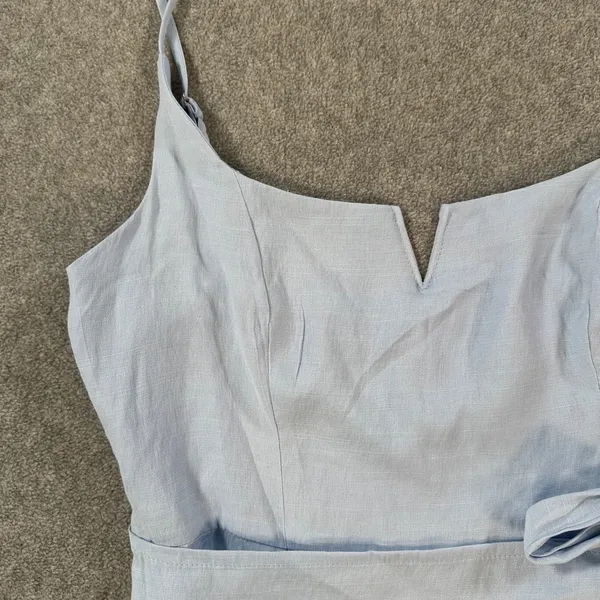 Hello Molly Blue Mini Dress Size 8 Ruffle Wrap Spaghetti Strap New - Image 3