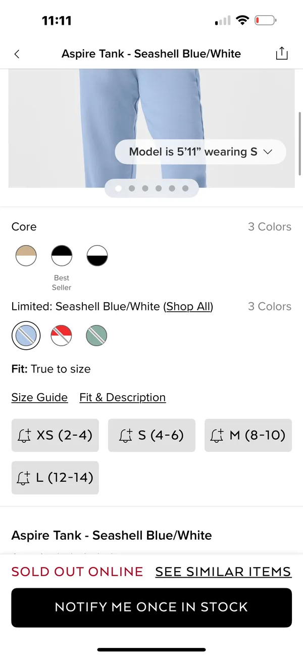 Alo Seashell Blue Skirt Set - Image 3