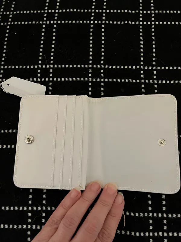 J C Fashion white compact wallet - Image 2