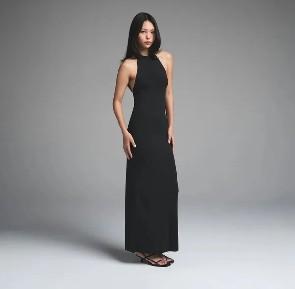 New Skims Cloud Maxi Dress onyx Small - Image 4