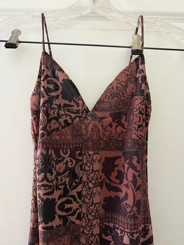 White Fox Boutique Don’t Phone Me Maxi Dress Marrakech Print - Image 5