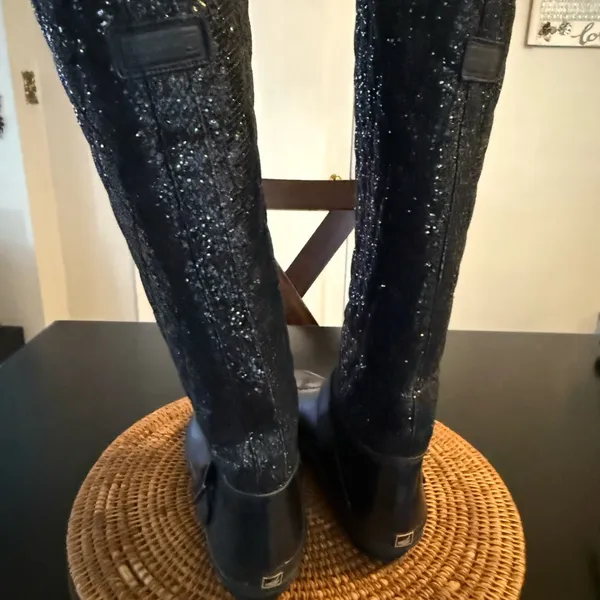 Sperry‎ sparkly waterproof Black Quilted Knee-High Boots size 8 - Image 6