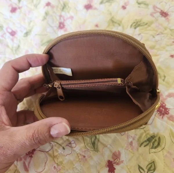 Brown Textured Coin Purse #021 Tan - Image 4