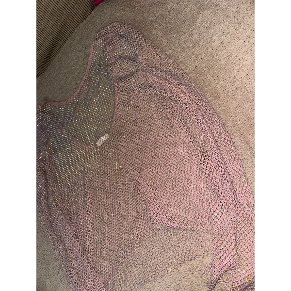 Free people long sleeve pink rhinestone top - Image 3