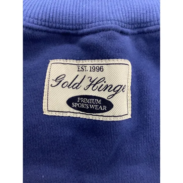 Gold Hinge Mockneck Tank Azure Blue Cropped Sleeveless Sweatshirt GH248 Size M - Image 4