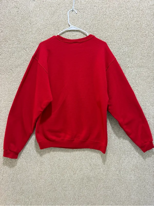 Jerzees Ugly Christmas sweater penguin winter holiday office party cotton blend Flawed - Image 2