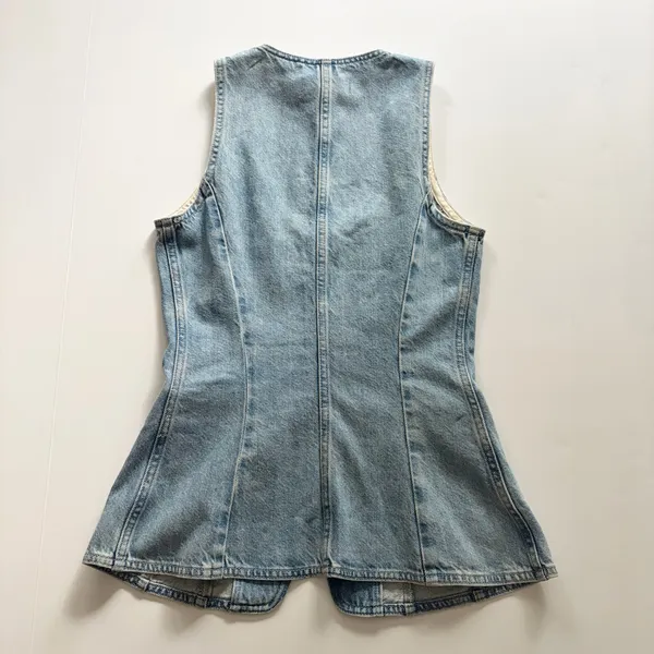 NWT- Madewell Denim Button Vest - Image 5