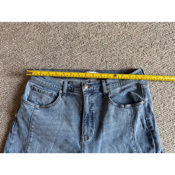 Jessica Simpson Womens High Rise Wide Barrel Leg Jeans‎ Blue Denim Size 10 - Image 8