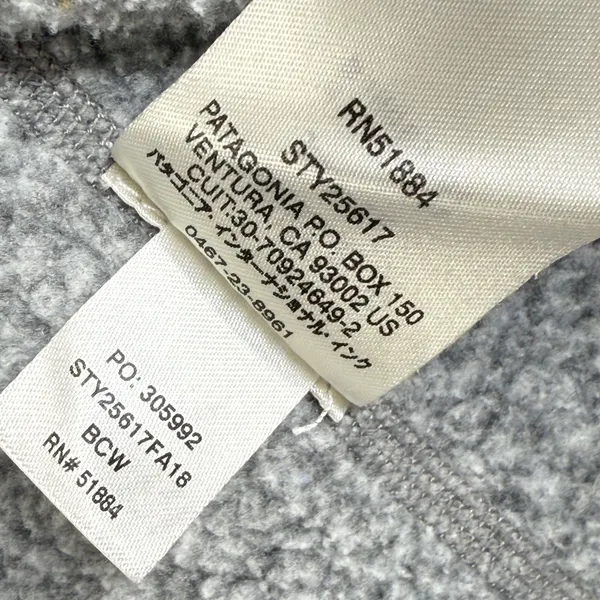 Patagonia Better Sweater Gray Pullover Small RCP‎ Advisors Logo Quarter Zip - Image 8