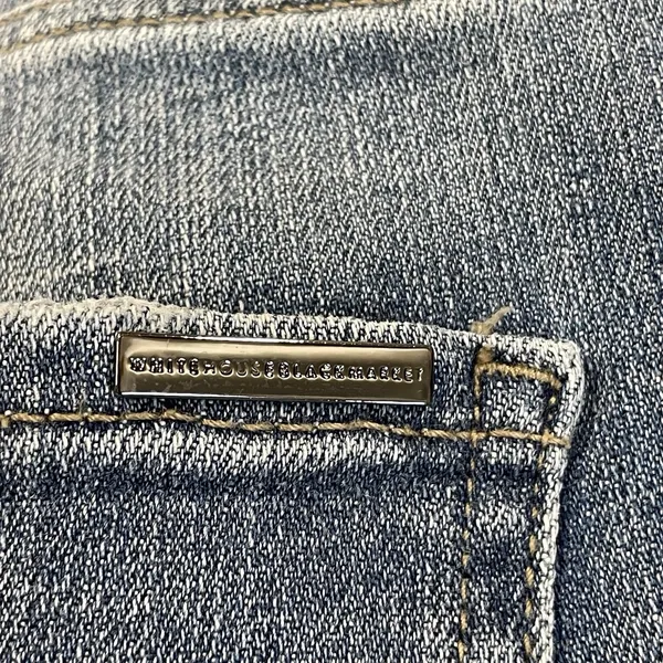 White House Black Market Womens 6 Jeans Embellished Silver Bead‎ Skinny Everyday - Image 13