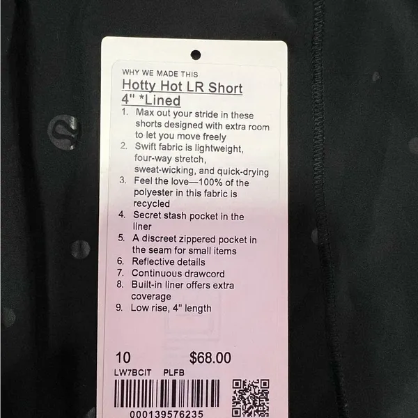 Lululemon Black Dot Pattern Shorts - Image 4
