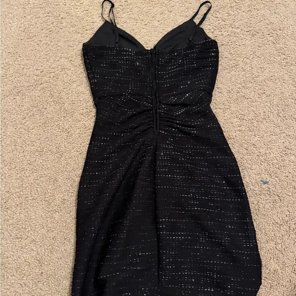 Honey and Rosie Black and Silver Homecoming/Cocktail Dress - Image 2