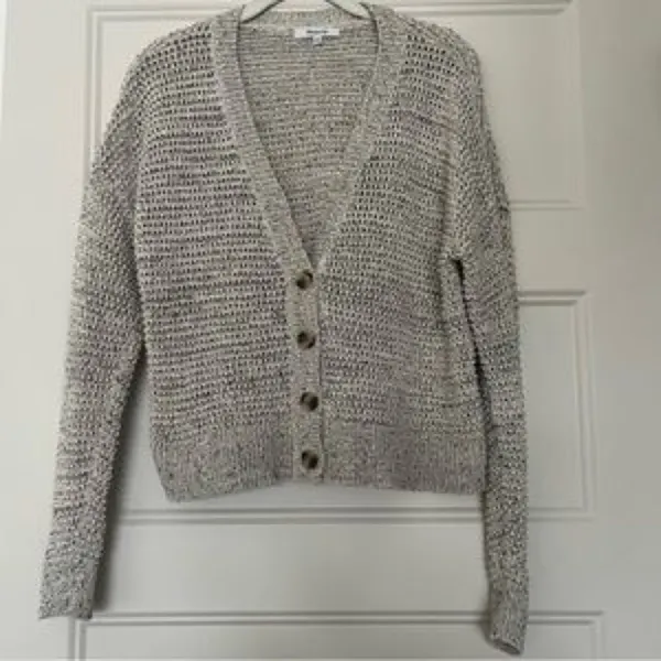 Madewell Cream Cozy Knit Cardigan - Image 3