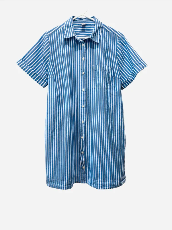 Striped Mini Shirt Dress Old Navy Blue - Image 4