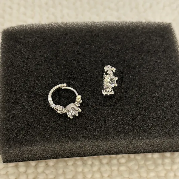 13mm CZ Small Hoop Earrings for Men Women Hip Hop Punk Streetwear Unisex Earring - Image 4