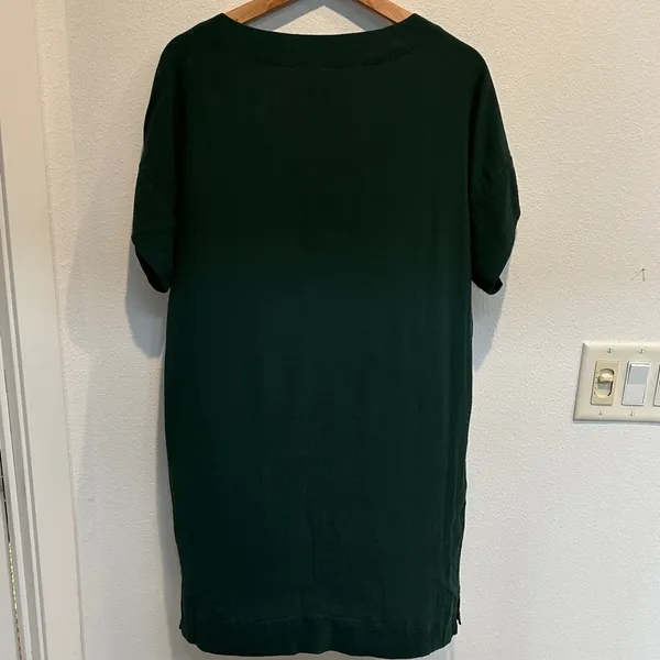 Madewell Forest Green V-Neck Short Sleeve dress - Image 4