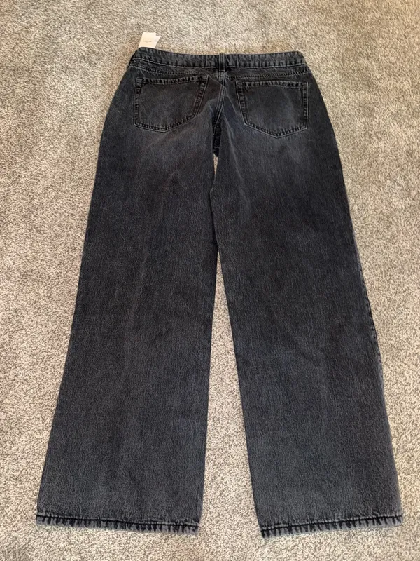 Hollister Ultra Low-Rise Baggy Jeans in Washed Black - Image 5