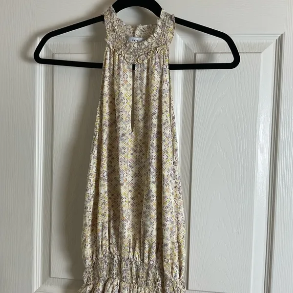 Fate Floral Smocked Halter Mini Dress Woman’s Size Small - Image 5
