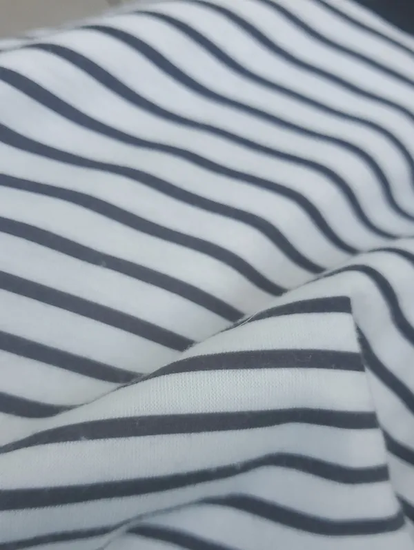 Black & White Stripe and Polka Dot Summer Dress Size Large Suoer Soft - Image 3