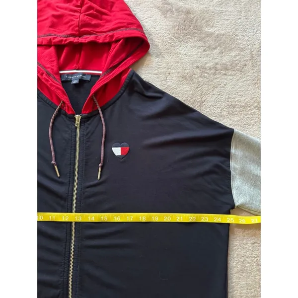 Tommy‎ Hilfiger Women's Sports Hoodie Sweatshirt Full Zip Colorblock Size Large - Image 6