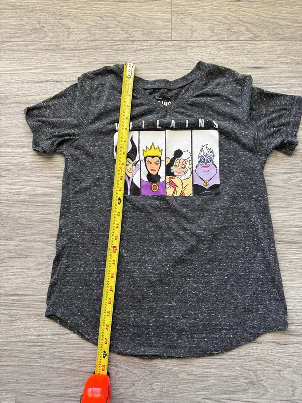 Disney Black Short Sleeve Villains Graphic Tee with Purple & Yellow Accents - Image 4