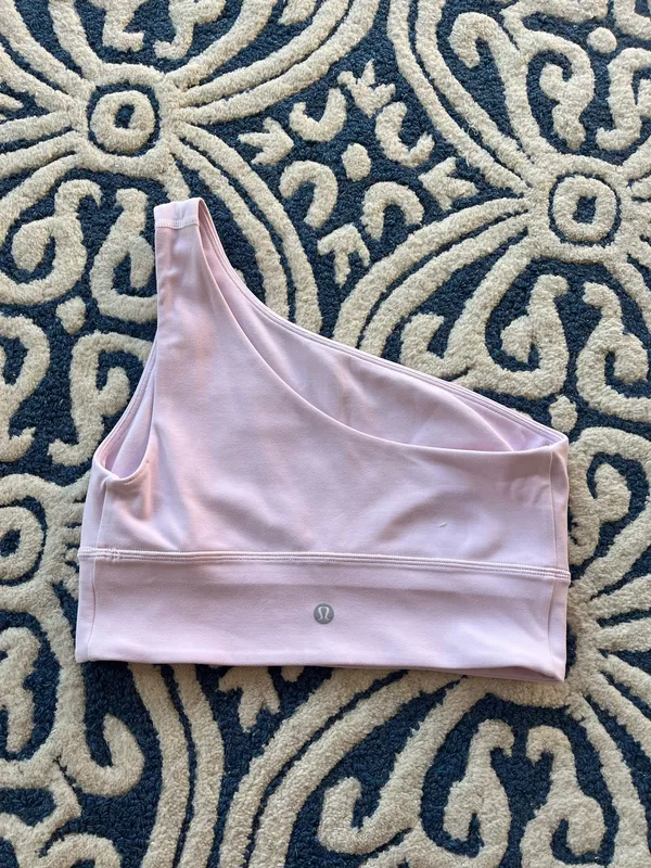 Pink Lululemon Asymmetrical Bra - Image 2