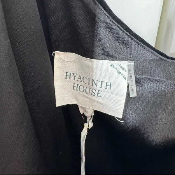 Tuckernuck HYACINTH HOUSE Black Velvet One Shoulder Araminta‎ Jumpsuit READ med. - Image 5