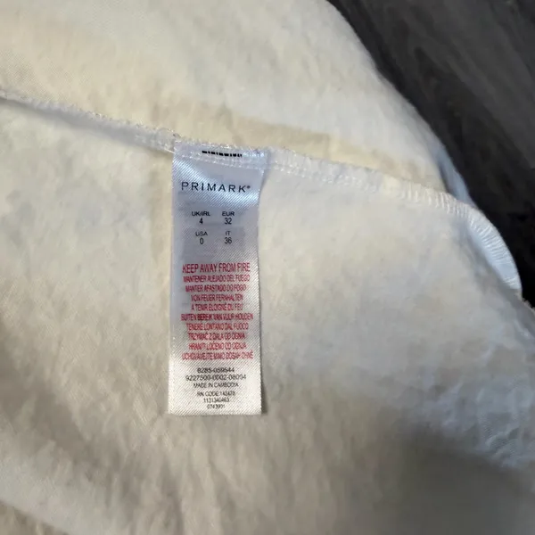 Primark White Tiered Maxi Dress Sleeveless V-Neck Size US 0 / UK 4 - Image 8