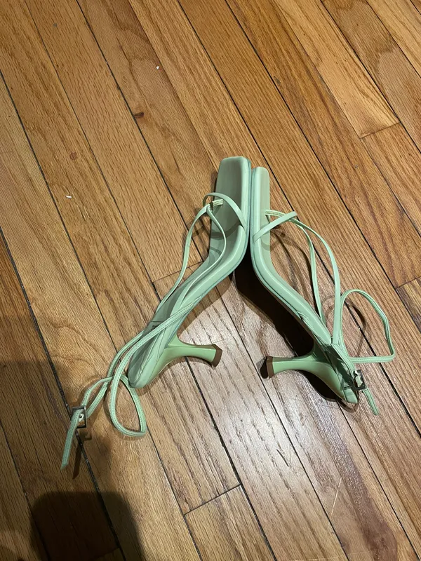 Jeffrey Campbell Fluxx In Green Mint colorful kitten low heel y2k square coquett - Image 5