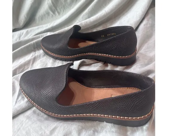 CAPA DE OZONO Black Loafer Flats Women's Slip On Shoes Comfort Casual - Image 3