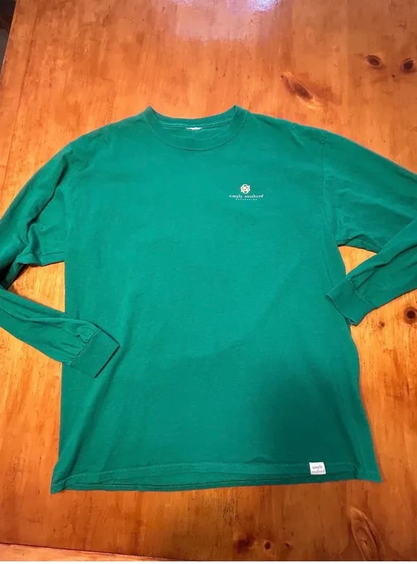 Simply Southern Green Prep Long Sleeve Lemon Graphic Tee You're My Main Squeeze - Image 6