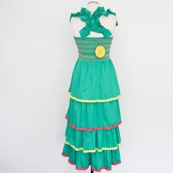 Alden Adair. Frida Ruffle‎ Smocked Midi Dress. - Image 3