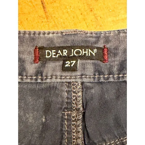 Dear John Marbled Grayish Blue Low Rise Lightweight Corduroy Jeans Size 27 (7302 - Image 7