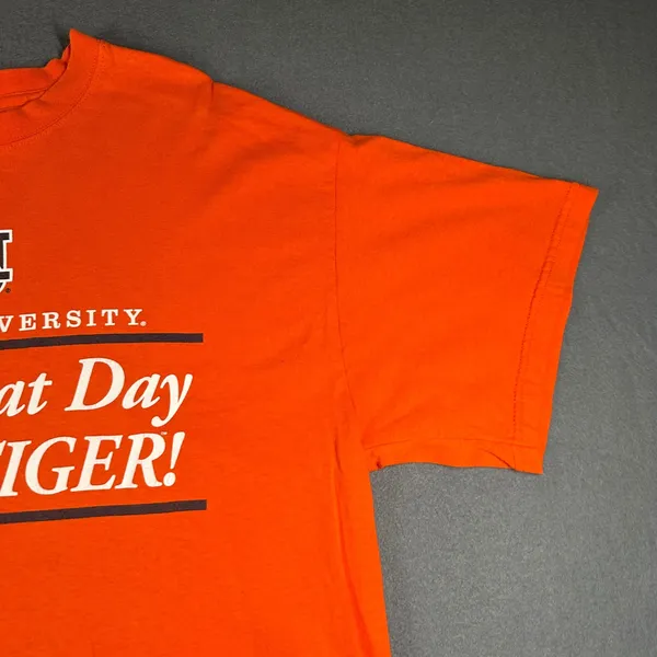Auburn University Tigers T Shirt Large Soffe Orange College Football NCAA Vtg - Image 9