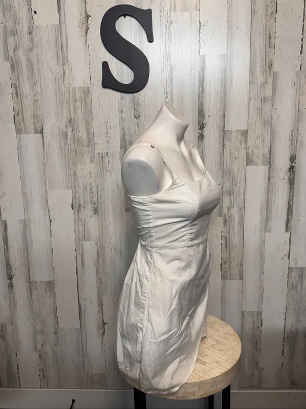 Abercrombie & Fitch White Linen Wrap Skort Dress Romper Womens Size S - Image 3