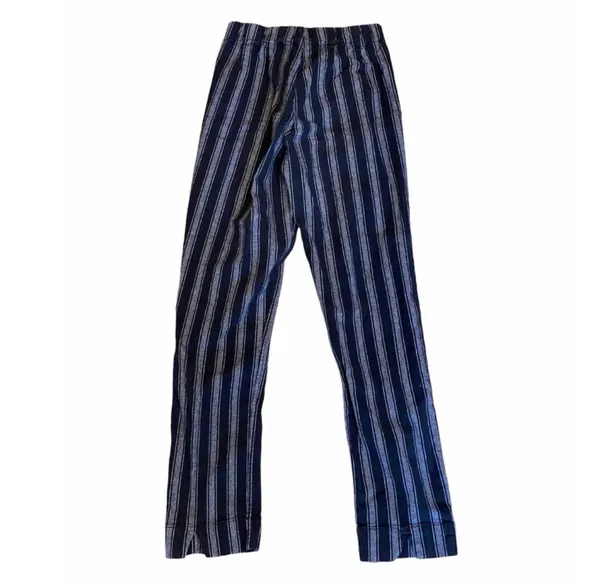 Brandy Melville High Rise Black White Stripe Pants Ankle Cropped S M - Image 6