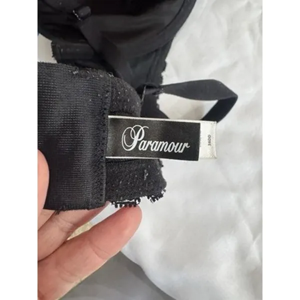 Paramour by Felina 255455 Gorgeous Memory Foam Bra Women's 36DD Black - Image 4