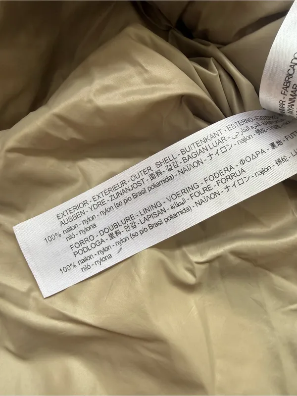 Zara Beige Puffy Coat Size Medium - Image 8