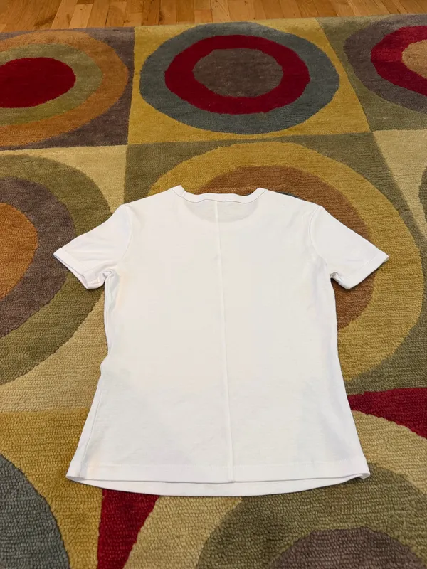 NWOT Zara Women White Basic Short Sleeve Tee Shirt Runs Small Size Small - Image 3