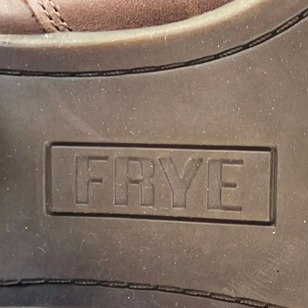 Frye Judith Women's Brown Leather Double Zip Almond Toe Heeled Ankle Boots Sz 9M - Image 6
