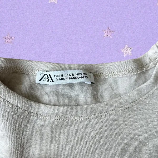 Zara Women's Cream Crop-top - Image 2