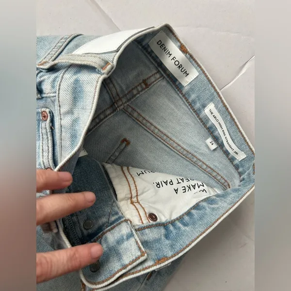 Denim Forum Aritzia The Arlo High Rise Straight Leg Jeans 24 - Image 4