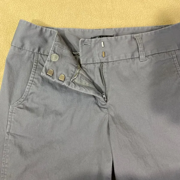 Daisy Fuentes Capri Pants Womens 6P Moonstone Gray Blue Cropped Stretch‎ EUC - Image 4